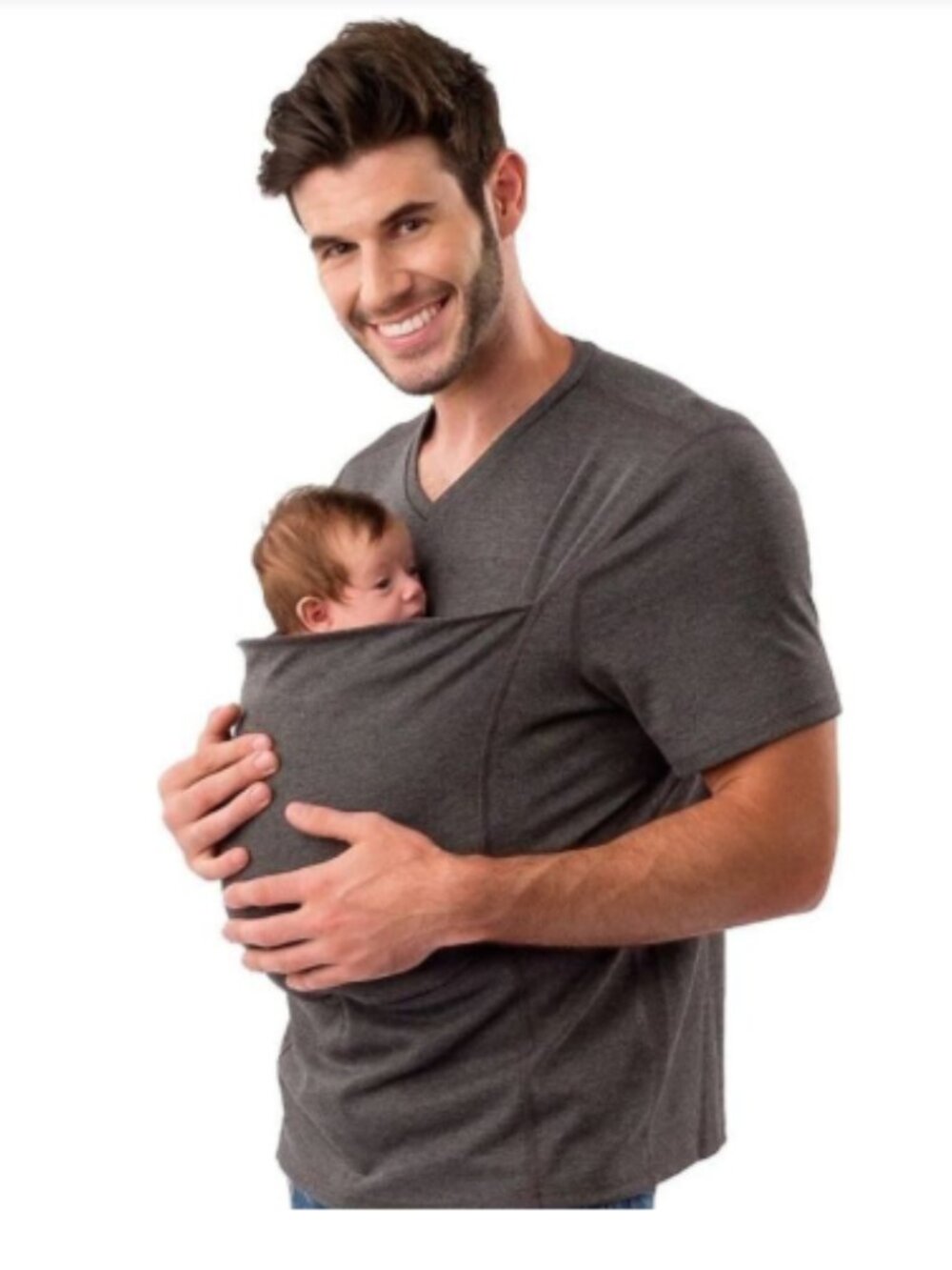 Lalabu Dad-shirt Gray Short Sleeve Tee size Large